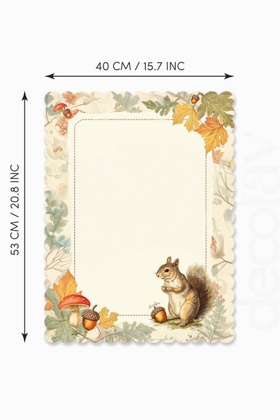 decofav Forest Story – Squirrel and Acorn Laser Cut Oven Cover
