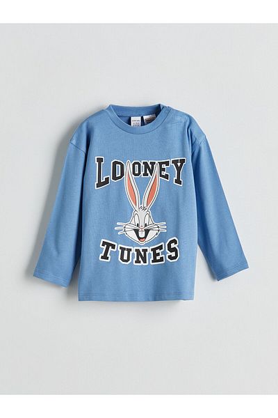 LC Waikiki Crew Neck Printed Baby Boy T-Shirt and Pants 2-Piece