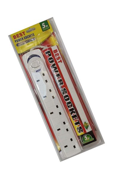 Generic 5-outlet 5-meter power strip