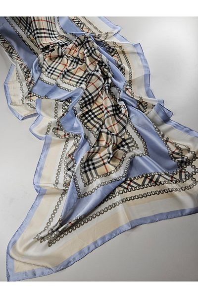 Webinay Home Plaid Pattern Imported Silk Voile Shawl Scrafs Hijab