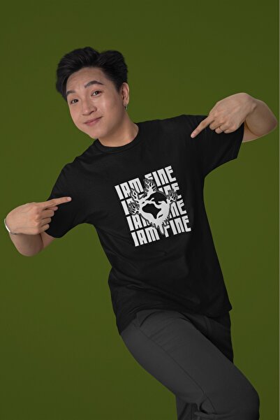 ArtYus تي شيرت رجالي/نسائي I AM FINE-2 برقبة دائرية وأكمام قصيرة