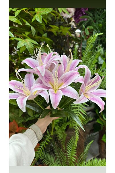 KOZALILAR Yapay Çiçek Islak Dokulu Lilyum