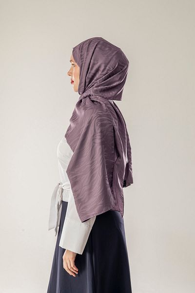 FLEUR SOİE Lila Zebra Pattern Jacquard Shal