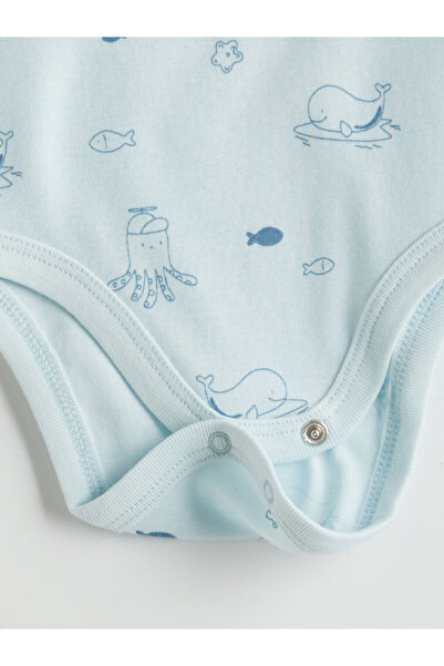 LC Waikiki LCW baby Organik Kumaş Erkek Bebek Çıtçıtlı Body ve Şort 2'li (S5)