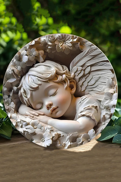 kutuTR 👼 Melek Figürlü UV Baskılı MDF Duvar Süsü | MDF 3D Görünümlü Dekorati...