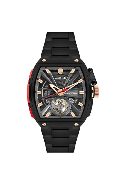Wainer WA.25150-C Siyah Çelik Erkek Kol Saati