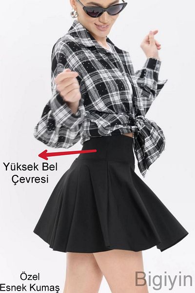 bigiyin Black Skirt Shorts Skirt Swimsuit Women's Skirt with Shorts Diving Fabric Sports Skirt Shorts Sea Shorts