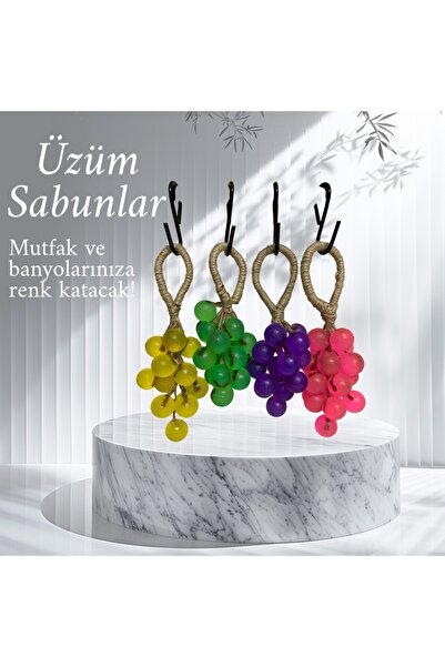 renklidüşler Salkım Üzüm Sabun - Mor&Lavanta Kokulu- Elyapımı