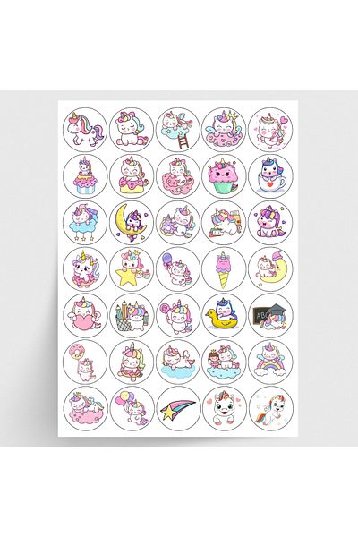 Bimotif Set of Stickers Cute Little Horses, 350 Pcs