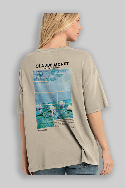 Ankhises Claude Monet Back Printed Oversize T-shirt Ανδρικό Γυναικείο Βαμβακερό μπλουζάκι με λαιμόκοψη