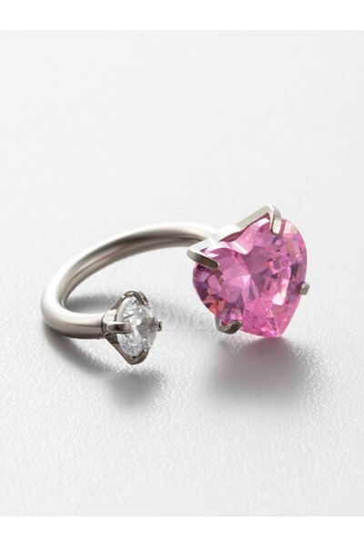 MORNEVA Hello Kitty Kristal Kalp Minimal Taş Çelik Helix Piercingi Küpe (1 Adet)