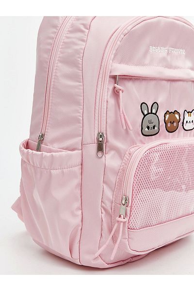 LC Waikiki LCW ACCESSORIES Розова ученическа чанта с отделение за лаптоп за момичета