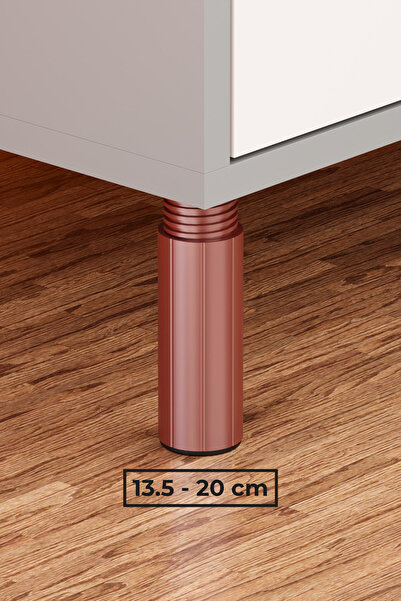 wooden lane studio Orta Destek Ayağı 13.5-20 cm Kahverengi Ayarlanabilir Tabl...