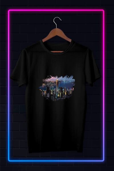 donamod Μαύρο - unisex - city-illustration Σχέδιο- Y-135