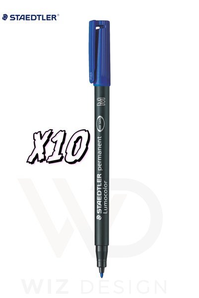 Staedtler WizDesign 317-3 LUMOCOLOR PERMANENT KALEM M MAVİ (12'li / 1 KUTU)