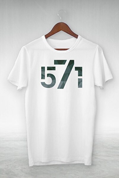 donamod Tricou unisex alb cu imprimeu anul 571 Gsc-325