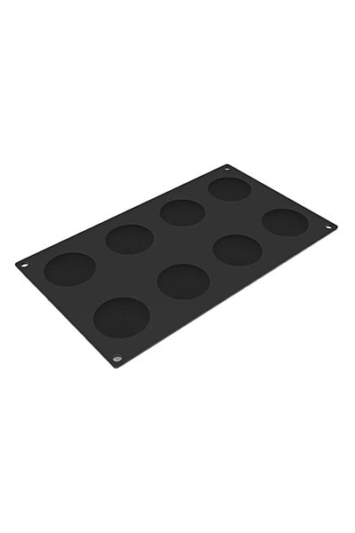 Pavoni Forma din silicon 3D pentru monoportii, Frisbee Fusto, 8 cavitati, 300x175mm, Ø60x28mm, 48 ml