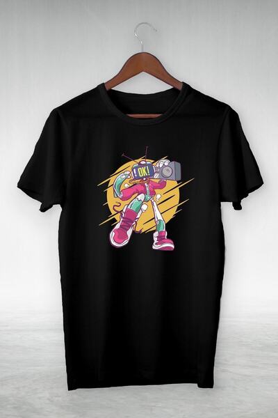 donamod تيشيرت البيك رابر روبوت يحمل صندوق موسيقي Gsc-401