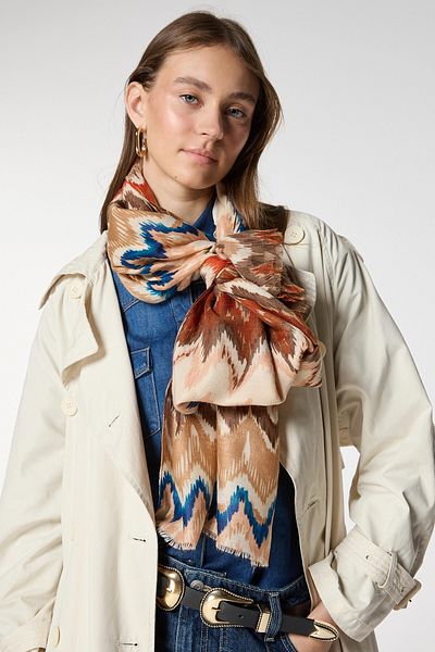 bacc Beige Ethnic Patterned Shawl Bcnsv-2515067