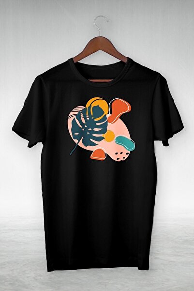 donamod Μαύρο φύλλο και σχήμα - Εικονογράφηση -vtshirt Gsc-491