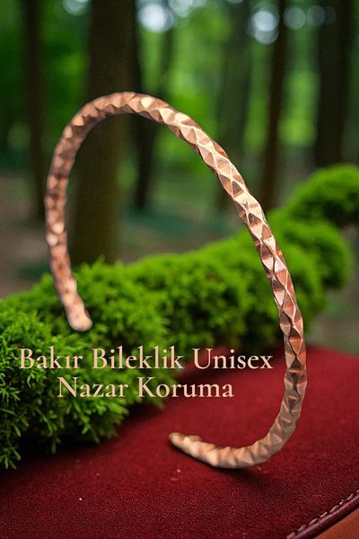 NBS Beautiful Naturel Stones سوار نحاس نقي أنيق قابل للتعديل للجنسين (أفضل نوعية من النحاس النقي)