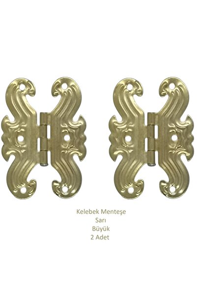 Adilon Жовті декоративні метелики-петлі, великі, 2 шт. (7 см × 5 см)