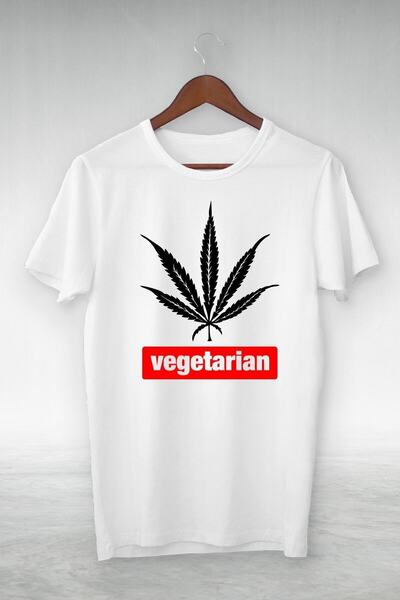 donamod Ilustrație unisex vegetariană cu 5 frunze I-118