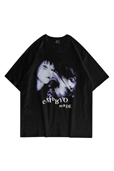 donamod Tricou Embryo Unisex Negru