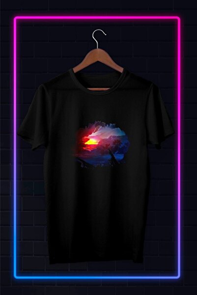 donamod Μαύρο - unisex - Nice View - εικονογράφηση Σχέδιο - Y-128