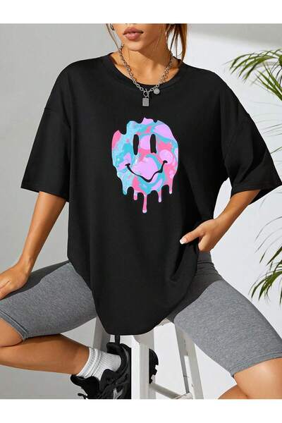 donamod Desen animat și design grafic Tricou supradimensionat seria Cartoon/L...