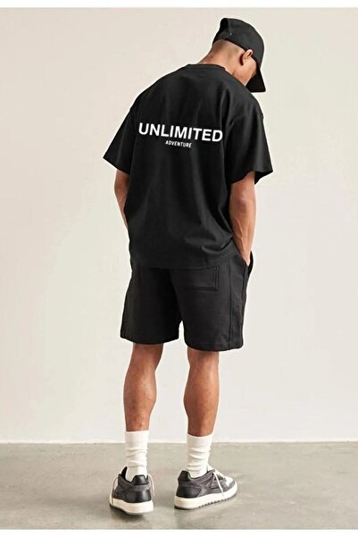 donamod Unisex Stylish Comfortable Oversize Cotton Crew Neck T-Shirt with Spe...
