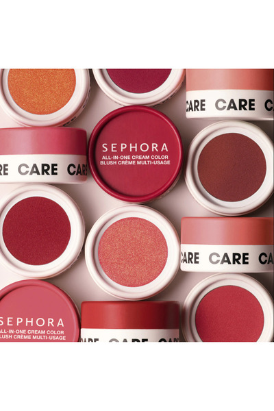 SEPHORA All-In-One Cream Color - Krem Allık, Çok Amaçlı Krem Allık Rutini (Yanak, Dudak, Göz), 3‑ü‑1 Ürün