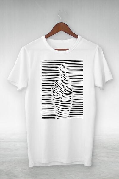 donamod Ilustrație imprimată în trei dimensiuni cu semn de găleată albă - Vip...