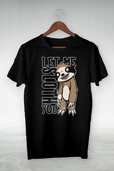 donamod Μπλουζάκι Unisex Μαύρο Let Me Slouth You με εικονογράφηση Gsc-340