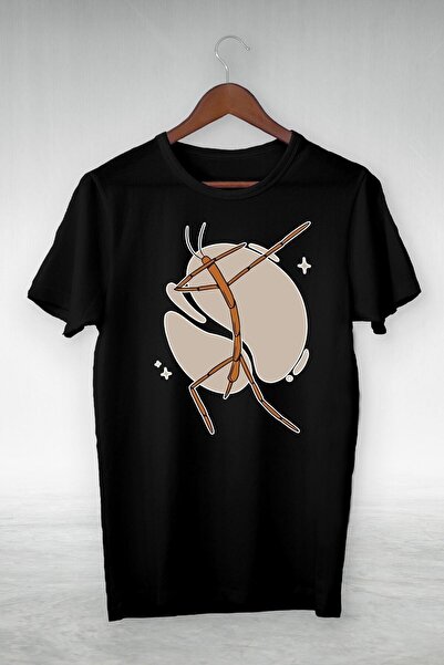 donamod أسود - تي شيرت مطبوع عليه صورة النمل الراقص - تي شيرت بتصميم VIP Gsc-403