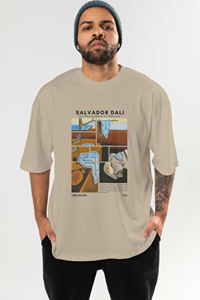 Ankhises Tricou oversize cu imprimeu Salvador Dali pentru bărbați, femei, tricou din bumbac