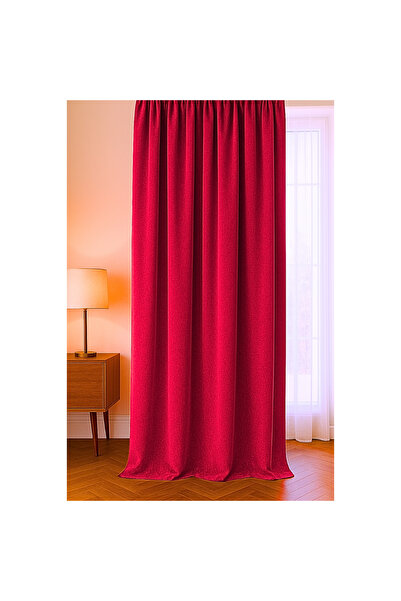 Royalty KIRMIZI SEYREK PİLE FON PERDE