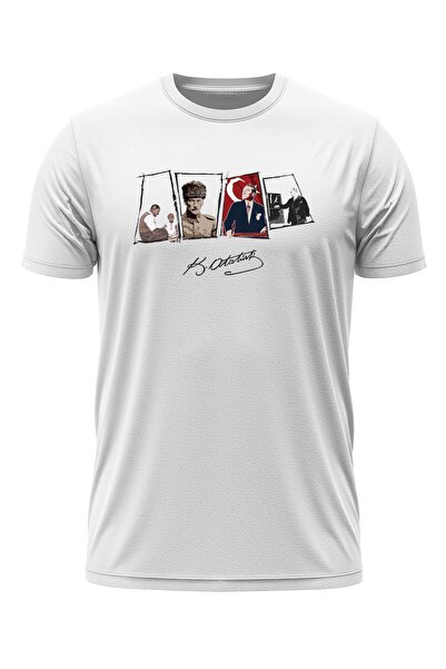 donamod Λευκό μπλουζάκι Mustafa Kemal Atatürk