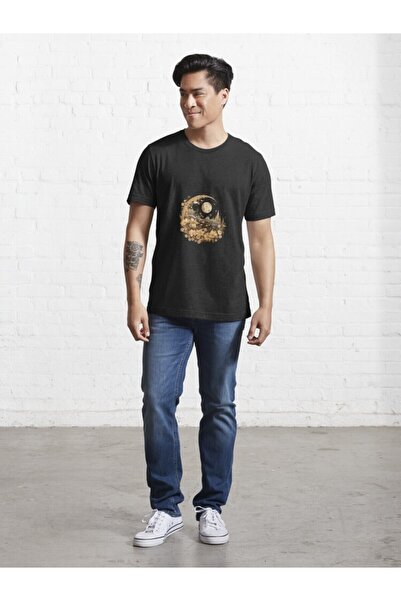 donamod تي شيرت قرود القطب الشمالي باللون الأسود للجنسين