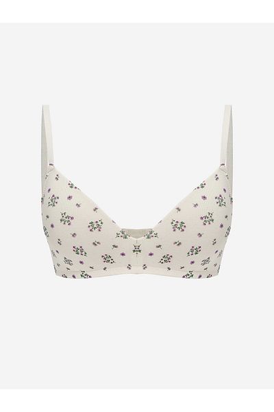 LC Waikiki LCW DREAM Roz Sutien floral fără sârmă fără căptușeală