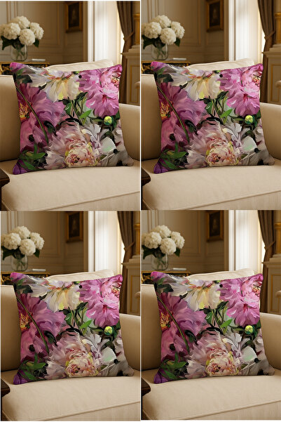 LadiesHome Husă decorativă pentru pernă de 43x43 cm, imprimată digital cu des...