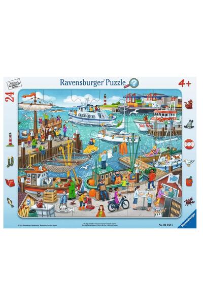 RAVENSBURGER 24 Piece Small Frame Puzzle One Day in the Port 061525