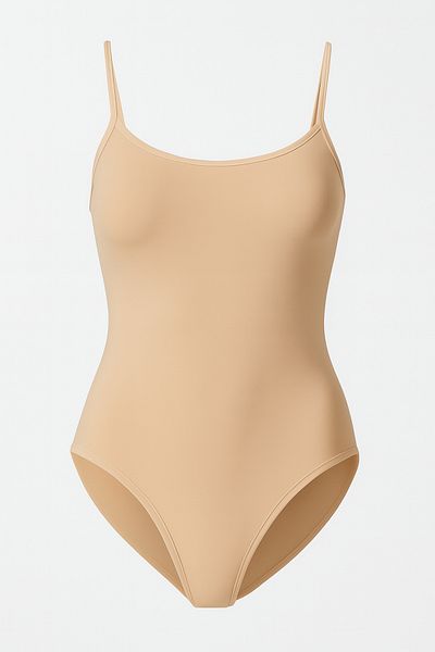 Lantliv 95% Cotton 5% Elastic Rope Strap Snap Fastener Women's Bodysuit, Women's Bodysuit