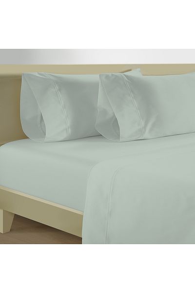 Cottage 200TC cotton fitted sheet - 120*200cm, mint green