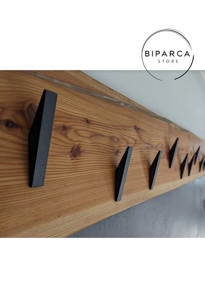 Biparca Store 5-Piece Concealed Screws Modern Hanger – Matte Black, Stylish and Sturdy Mounting