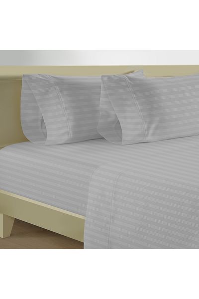 AMBRA 400TC cotton fitted sheet - 120*200, grey