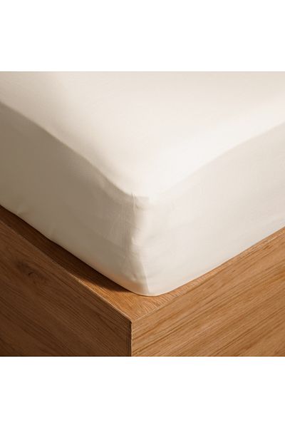 AMBRA 600 TC supima cotton fitted sheet - 120*200 beige