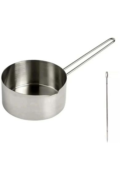 adin tasarım Candle Melting Container 500 ml and Silicone Mold Wick Piercing Apparatus Paraffin Soy Wax Melting Bain Marie Container
