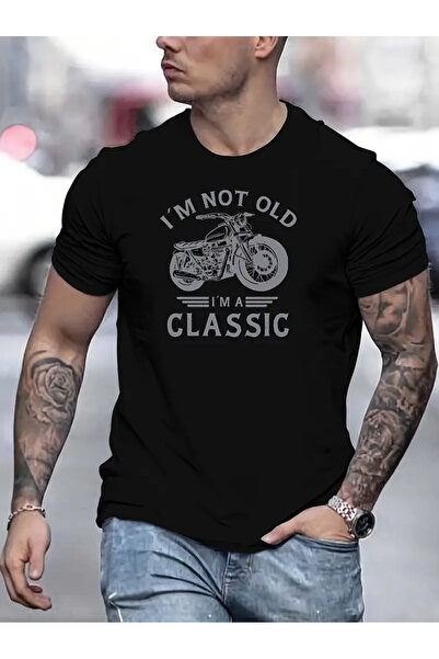 Trend Sizde Tricou unisex clasic cu design imprimat în față pentru motociclete