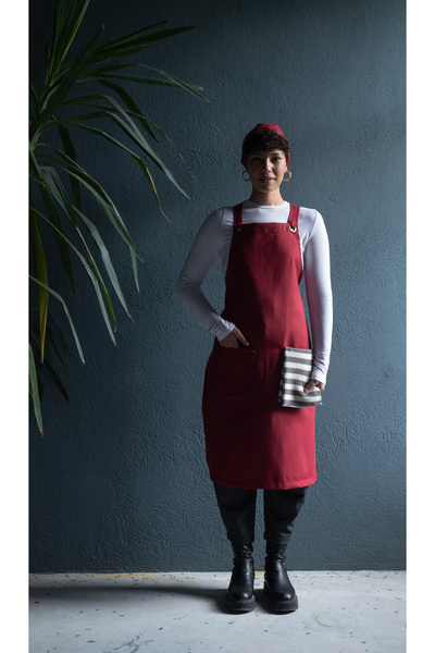 HHOPES مريلة صالون تجميل لورشة عمل الأعمال، صورة سيراميك للمطبخ، بارستا، طاهي، نادل، يمكن طباعتها